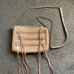 Rebecca Minkoff tan/gold crossbody bag